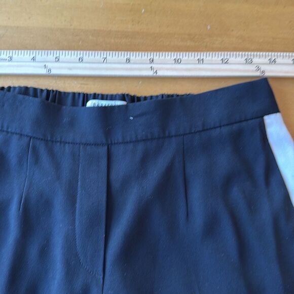 Aritzia Babaton Black Ankle Jogger Pants White Racing Stripe Tapered Size 6 - Picture 9 of 12